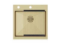 Комплект: Мойка KRONER-PRO 51 + ролл-мат PRO в цвет мойки PM705151-BG+R405-BG